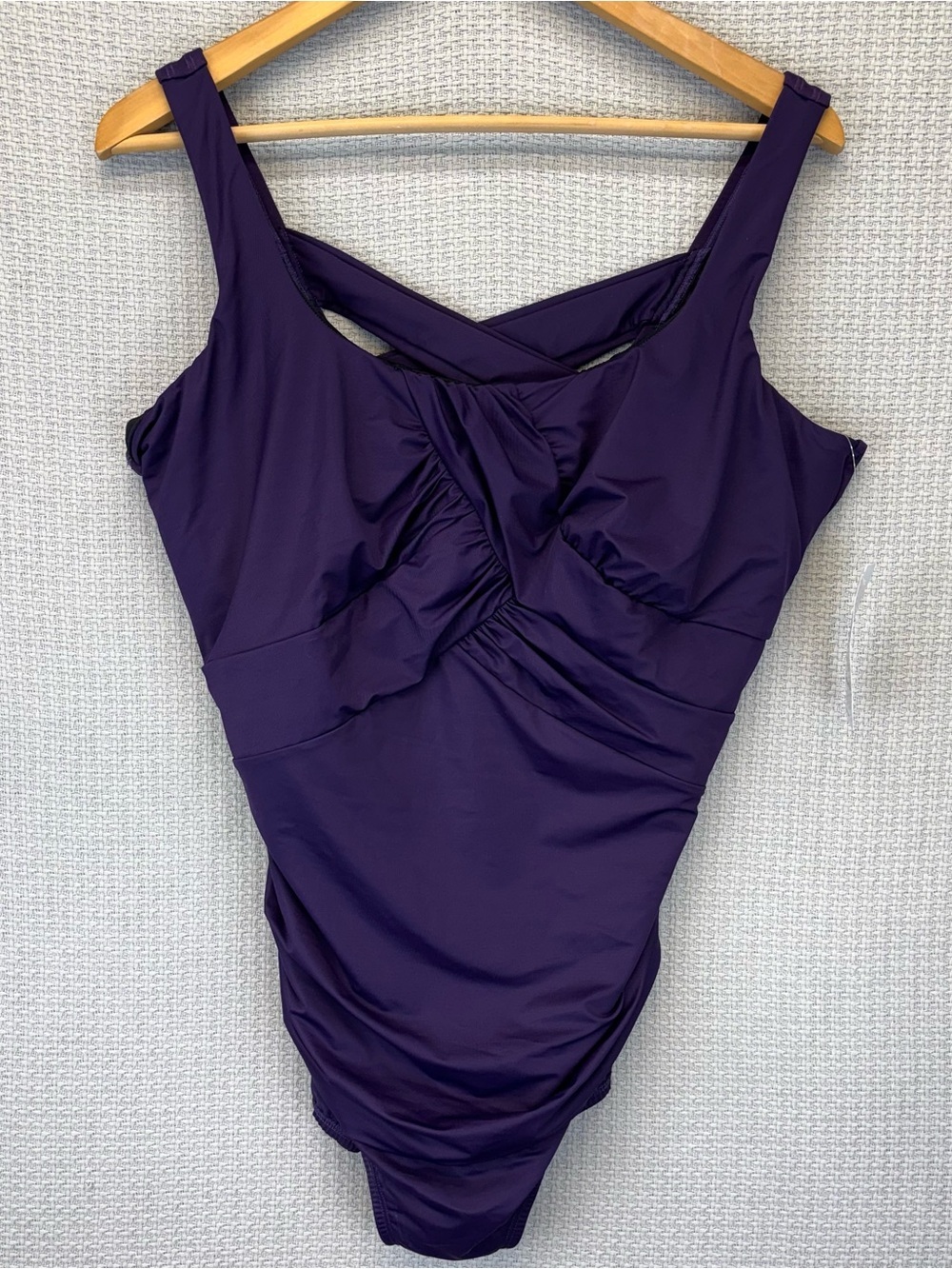 Lands' End Deep Purple One-Piece Swimsuit